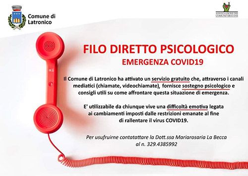 Sostegno Psicologico - Numero verde Sostegno Psicologico - Numero verde
